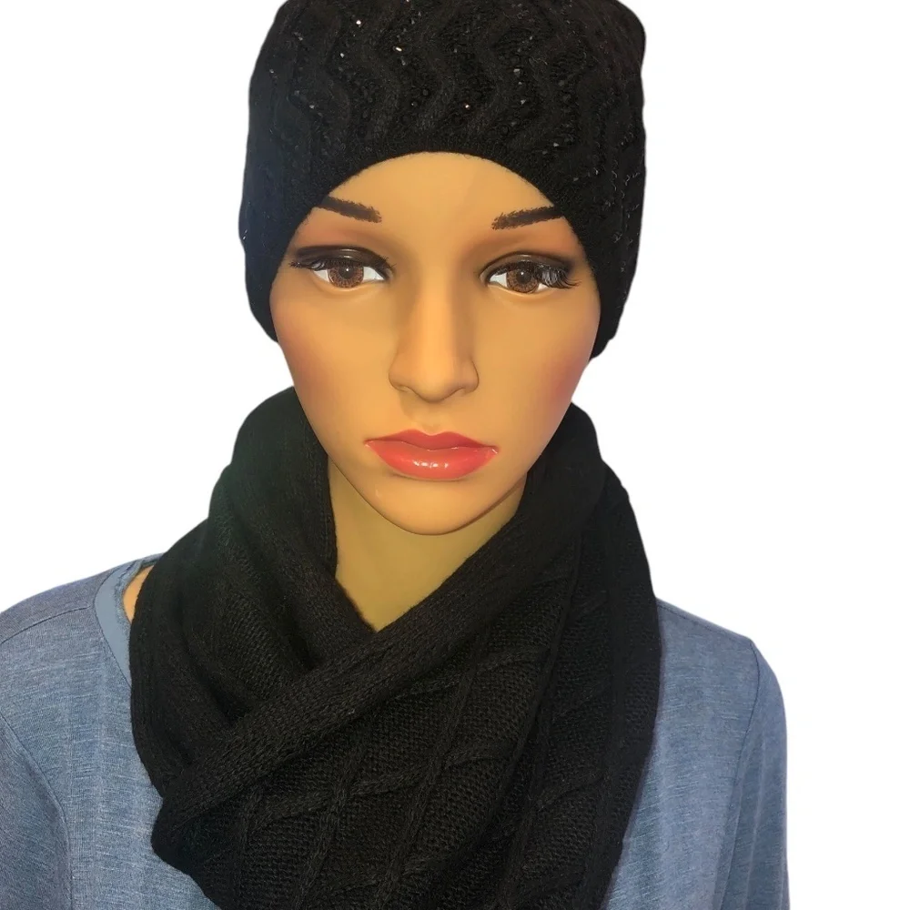 WHBM Rhinestone Patterned Scarf - Picture 2 of 7